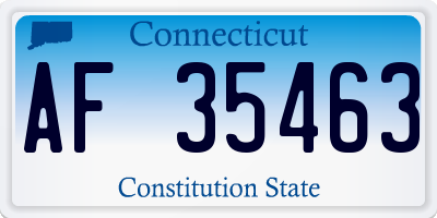 CT license plate AF35463