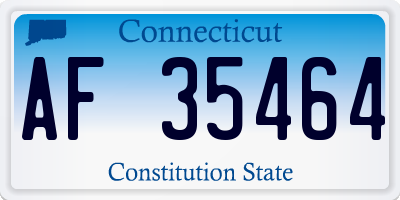 CT license plate AF35464