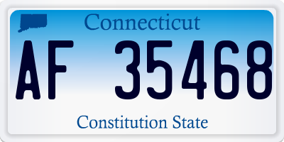 CT license plate AF35468