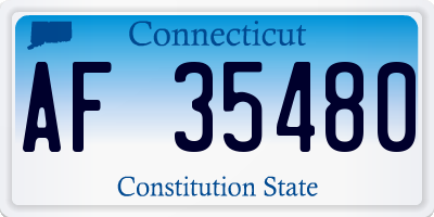 CT license plate AF35480