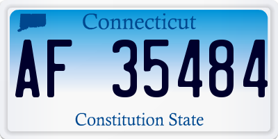 CT license plate AF35484