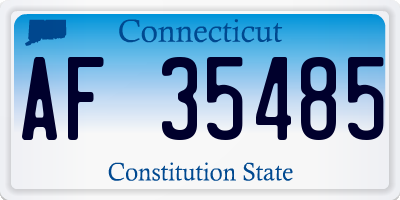 CT license plate AF35485