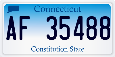 CT license plate AF35488