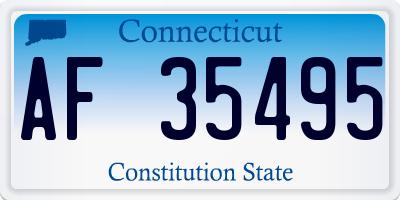 CT license plate AF35495