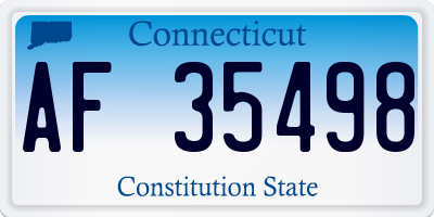 CT license plate AF35498