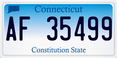 CT license plate AF35499
