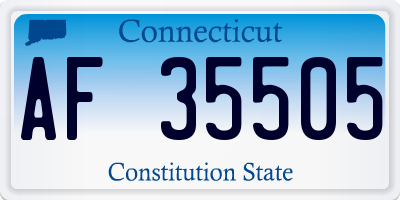 CT license plate AF35505