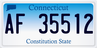 CT license plate AF35512
