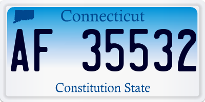 CT license plate AF35532