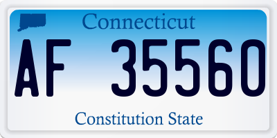 CT license plate AF35560