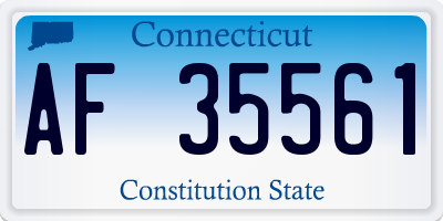 CT license plate AF35561