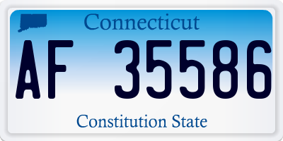 CT license plate AF35586