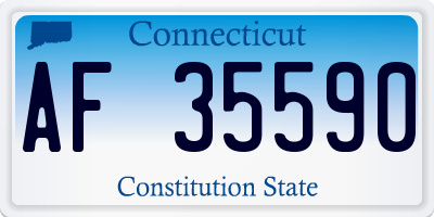 CT license plate AF35590