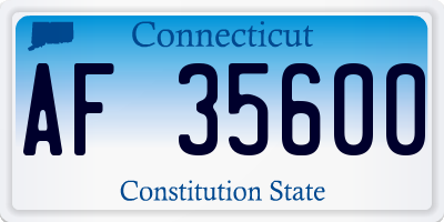 CT license plate AF35600