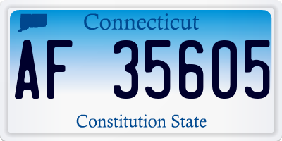 CT license plate AF35605