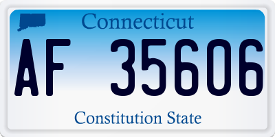 CT license plate AF35606