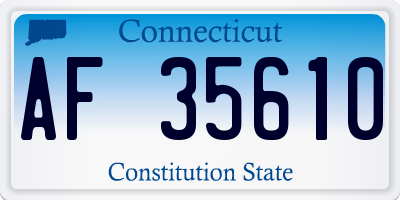 CT license plate AF35610