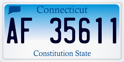 CT license plate AF35611