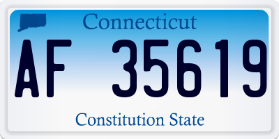 CT license plate AF35619