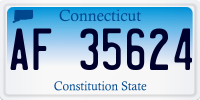 CT license plate AF35624