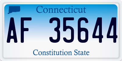 CT license plate AF35644