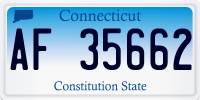CT license plate AF35662