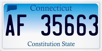 CT license plate AF35663