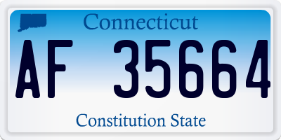 CT license plate AF35664