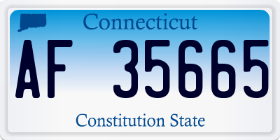 CT license plate AF35665