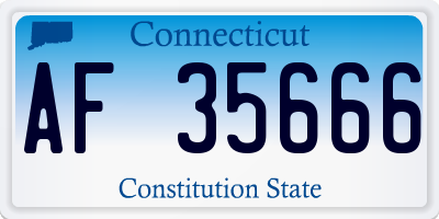 CT license plate AF35666