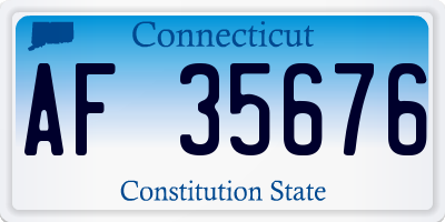 CT license plate AF35676