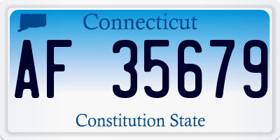 CT license plate AF35679