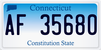 CT license plate AF35680