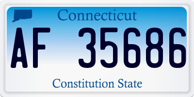 CT license plate AF35686