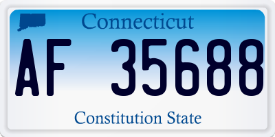 CT license plate AF35688