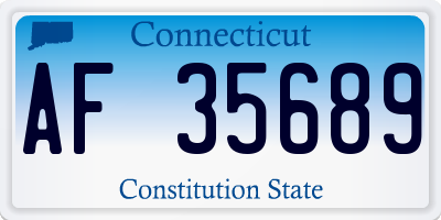 CT license plate AF35689