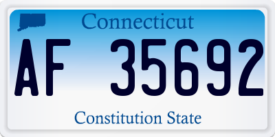 CT license plate AF35692