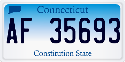 CT license plate AF35693