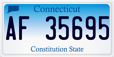 CT license plate AF35695