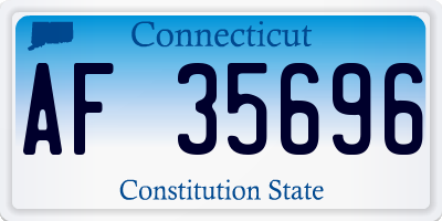 CT license plate AF35696