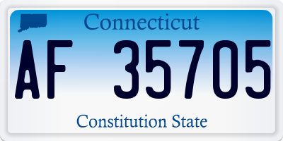 CT license plate AF35705