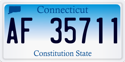 CT license plate AF35711