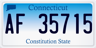 CT license plate AF35715