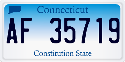 CT license plate AF35719