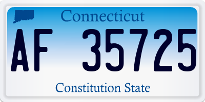 CT license plate AF35725