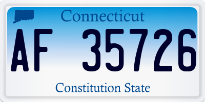CT license plate AF35726