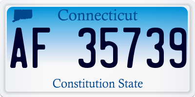 CT license plate AF35739