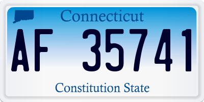 CT license plate AF35741