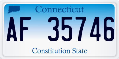 CT license plate AF35746