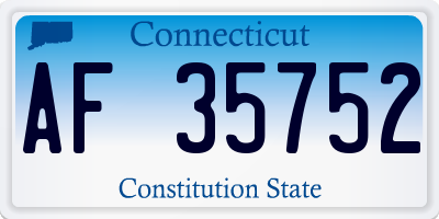 CT license plate AF35752